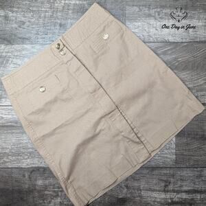 Talbots Petite Button Front Skirt Size 8P